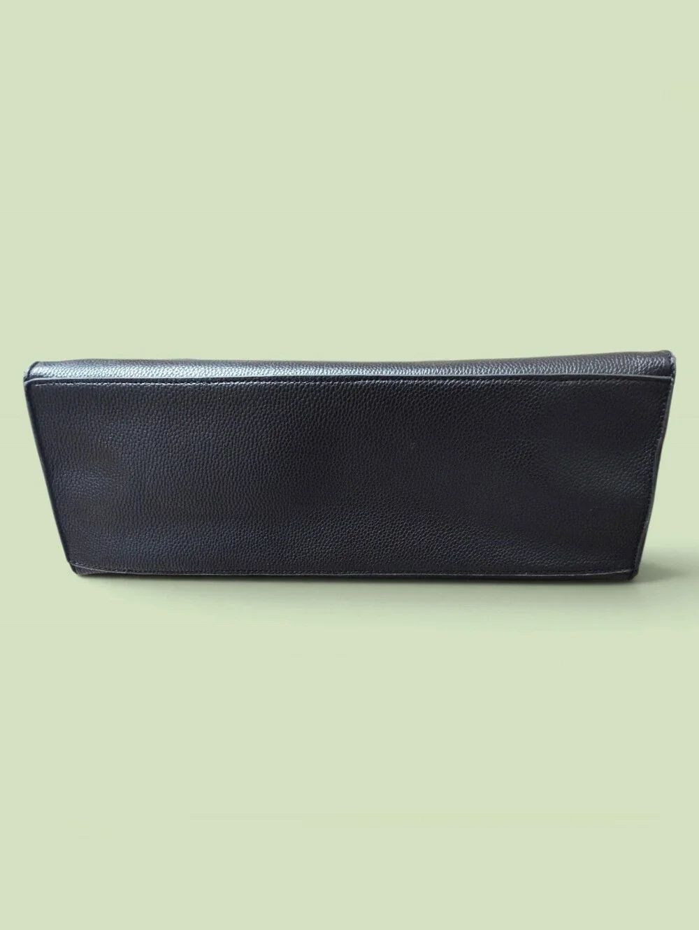 NWOT Tahari Black Pebble Faux Leather Briefcase Tote